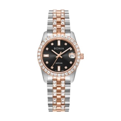 Bonia Elegance BNB10950-3637S Black Dial Stainless Steel Women Watch